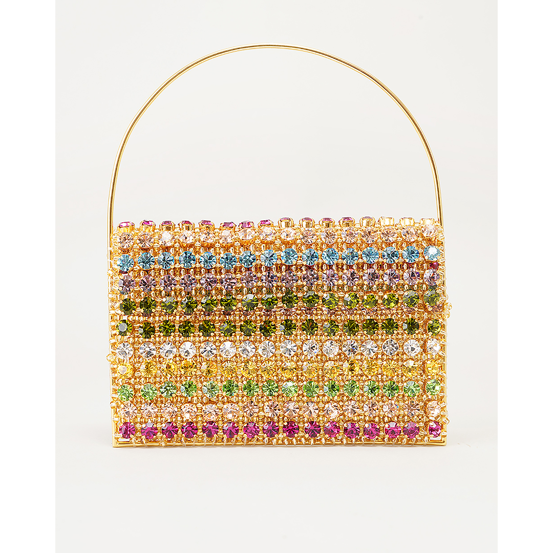 Les Nuances Bucket Bag in Multicolor Crystal