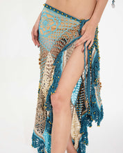 Motifs Patch Maxi Skirt