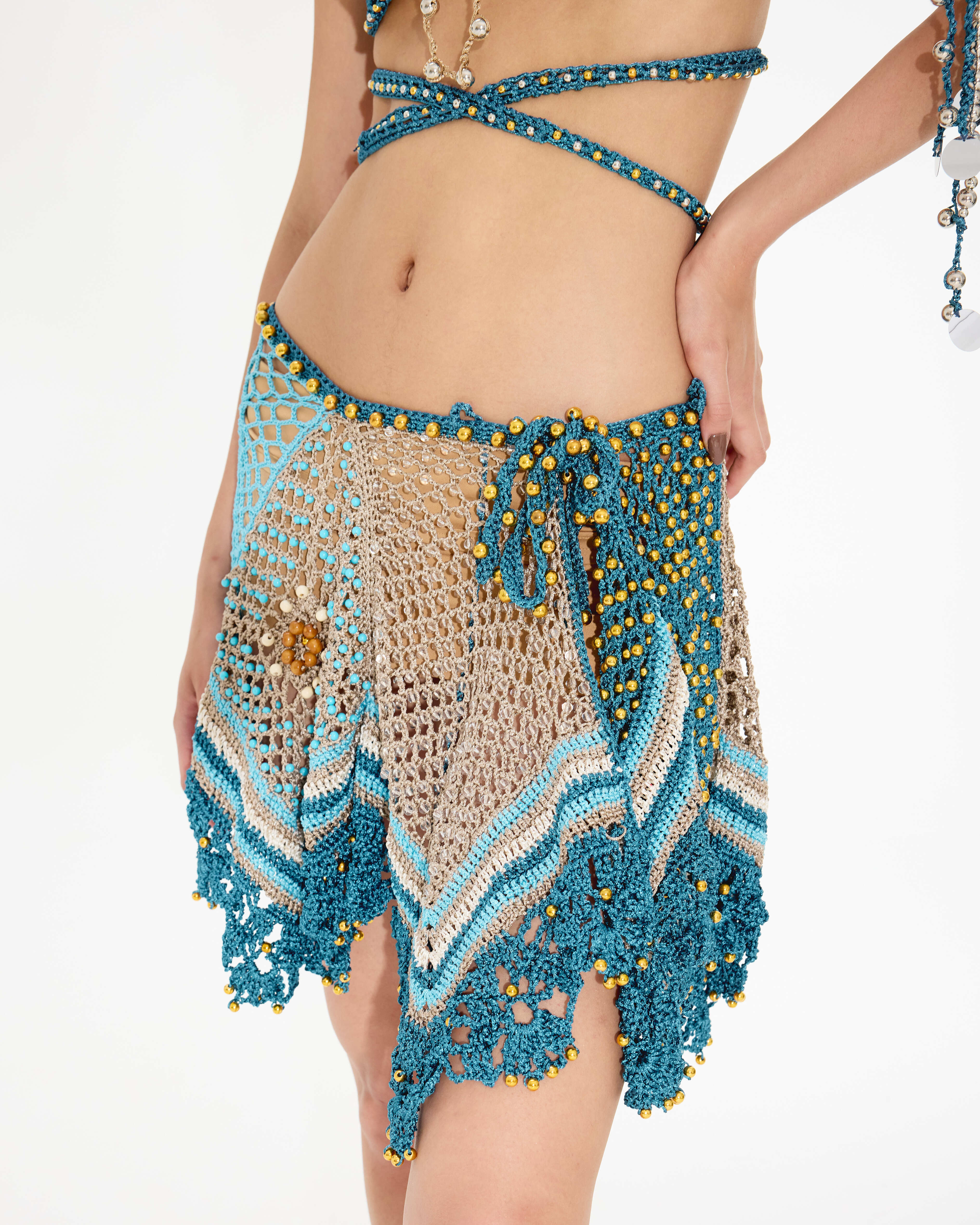 Motifs Patch Skirt
