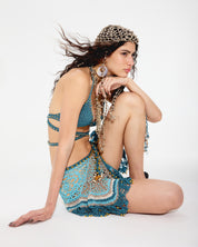 Motifs Patch Skirt