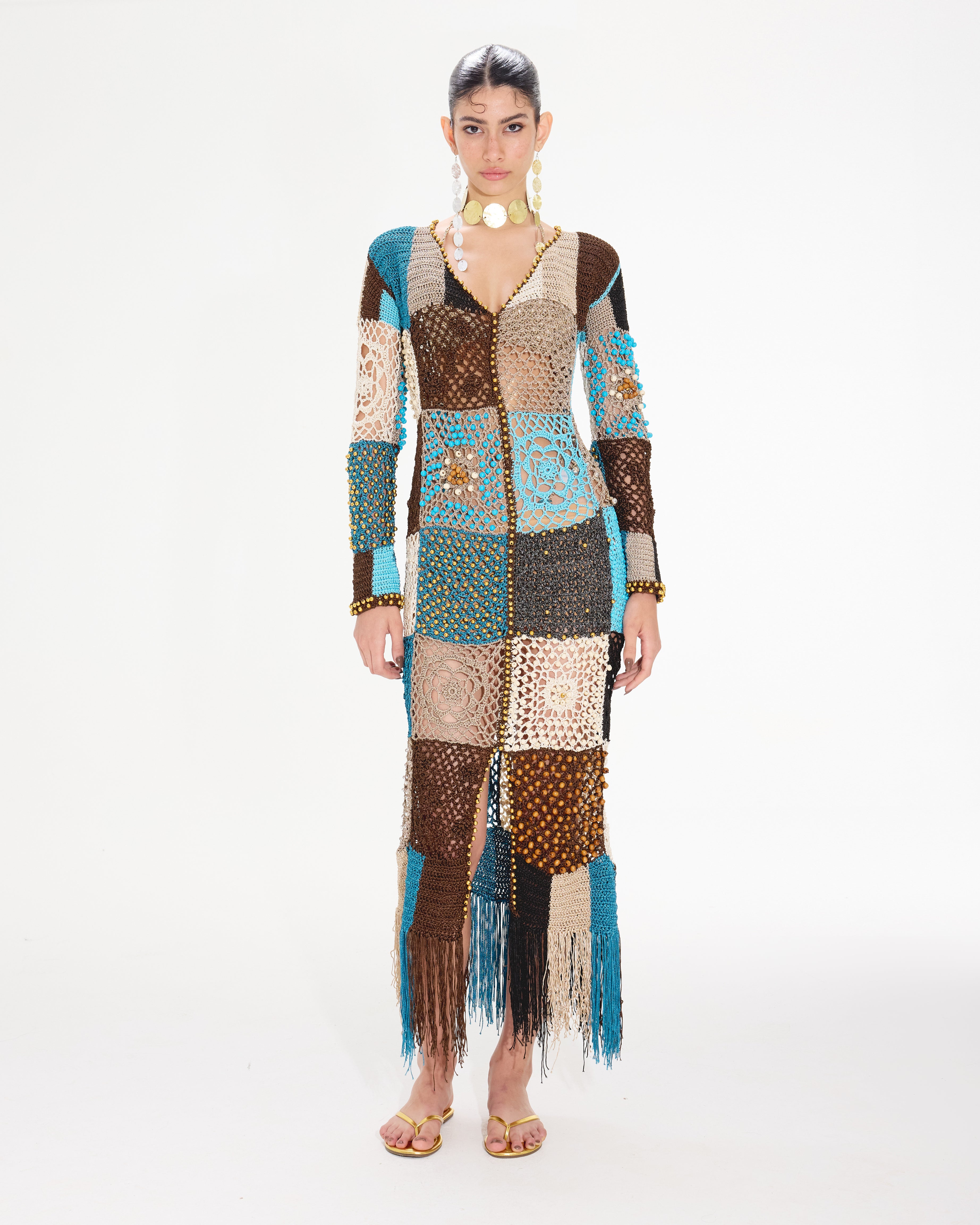 Motifs Patch Dress