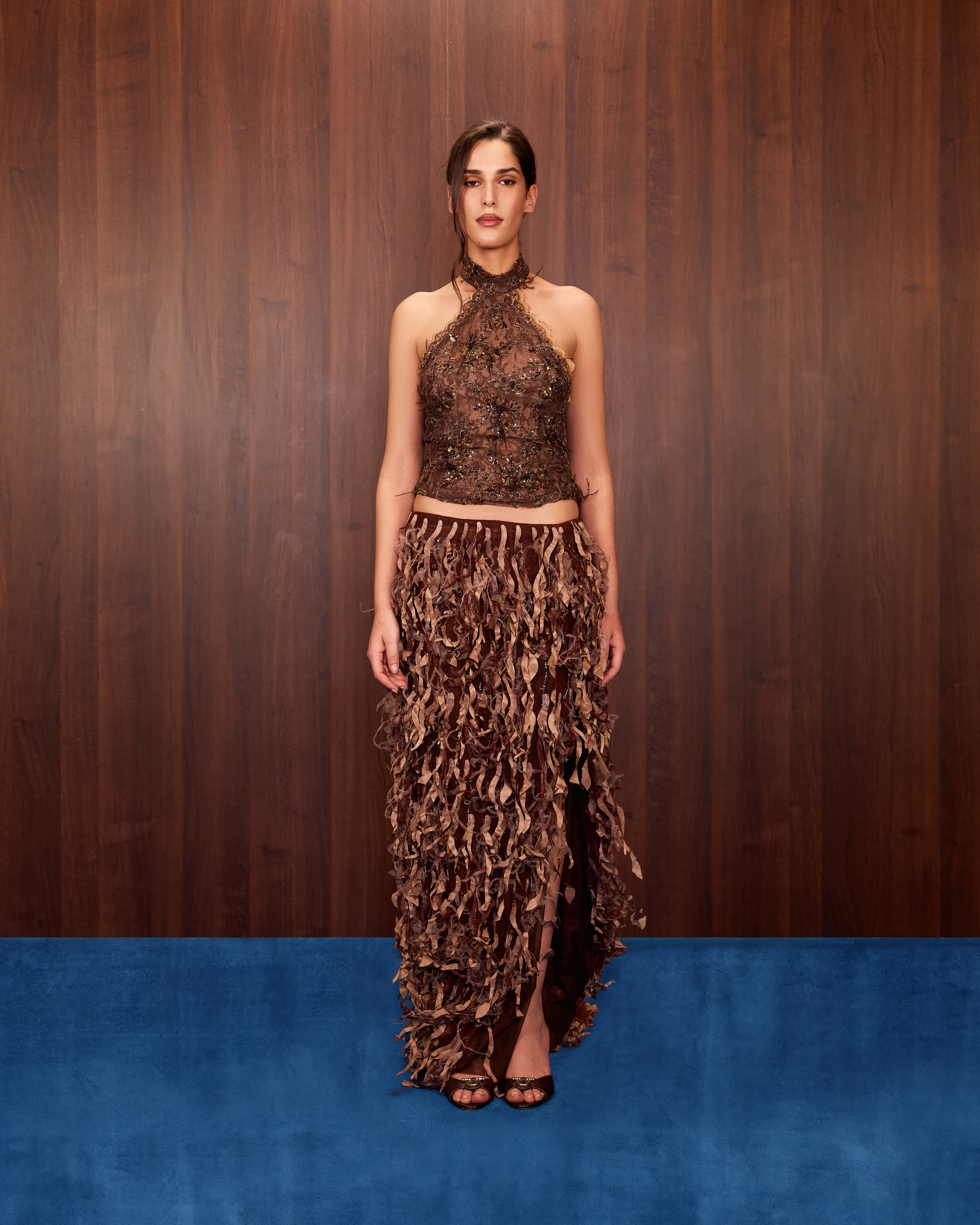 Textured Fringe Maxi