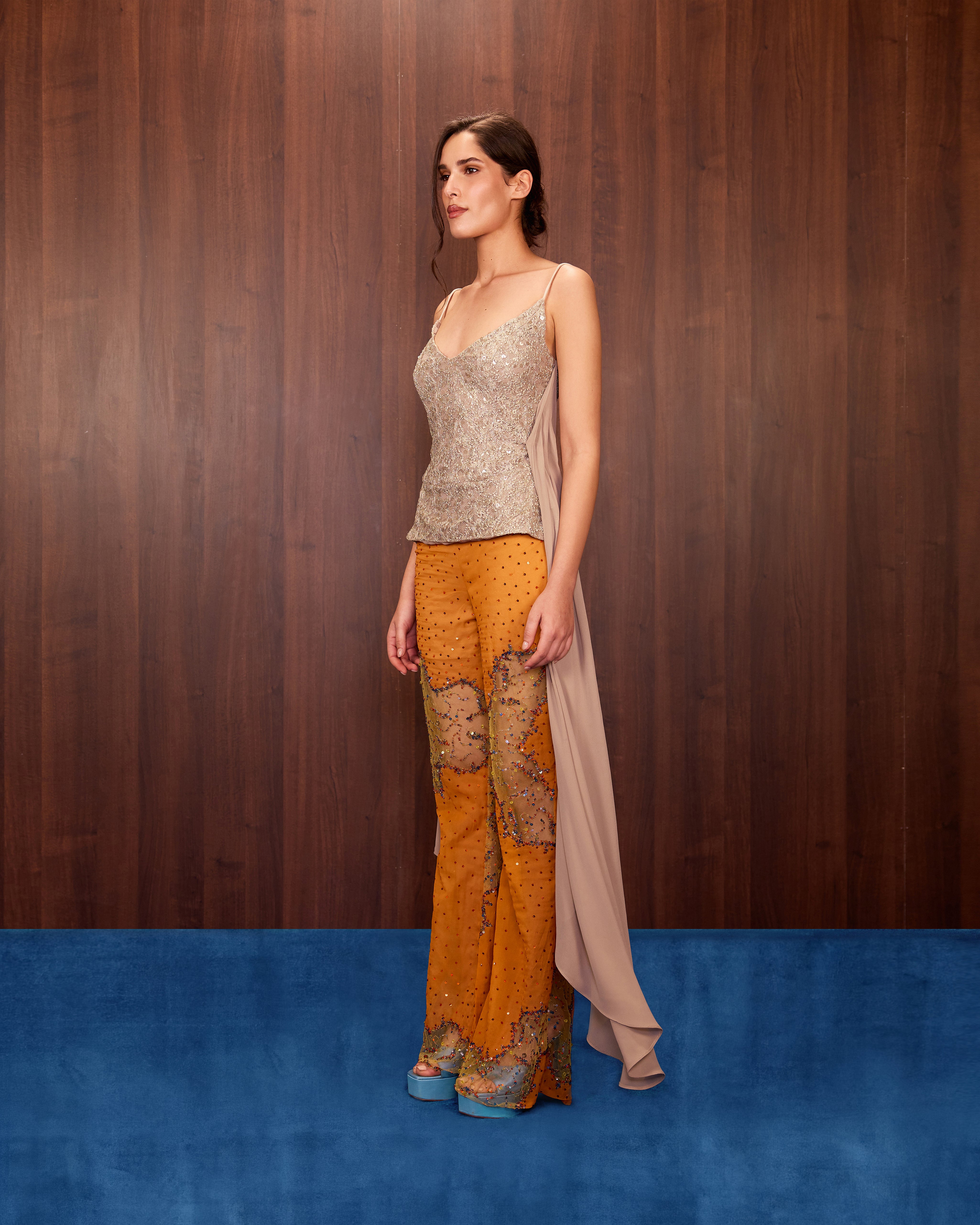 Embroidered Slip Top