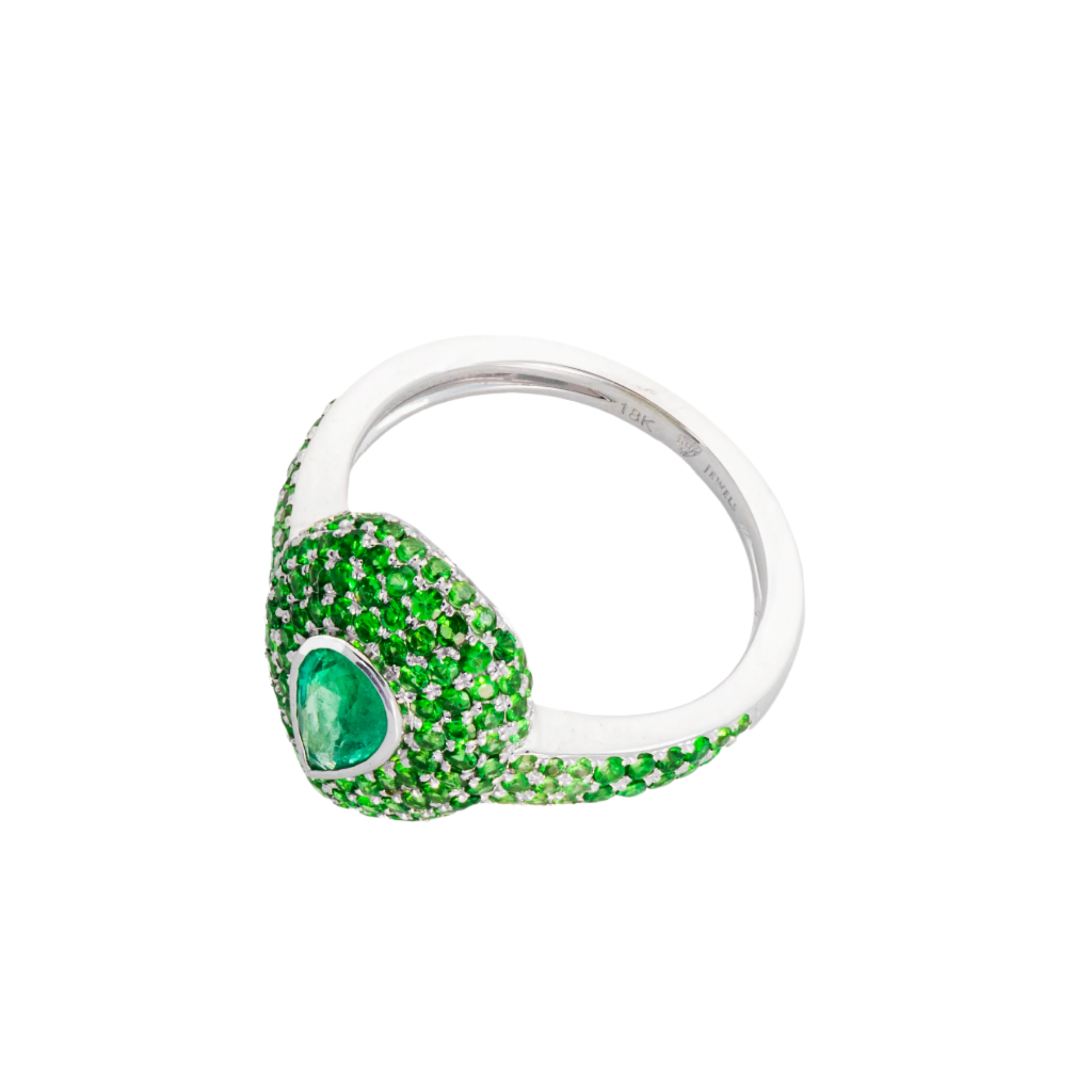 Pinky - 18K WG / Tsavorite PR Ring