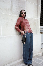 Attalea Leather Jacket Red