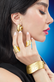 Skin - 18K YG / Dia Earring