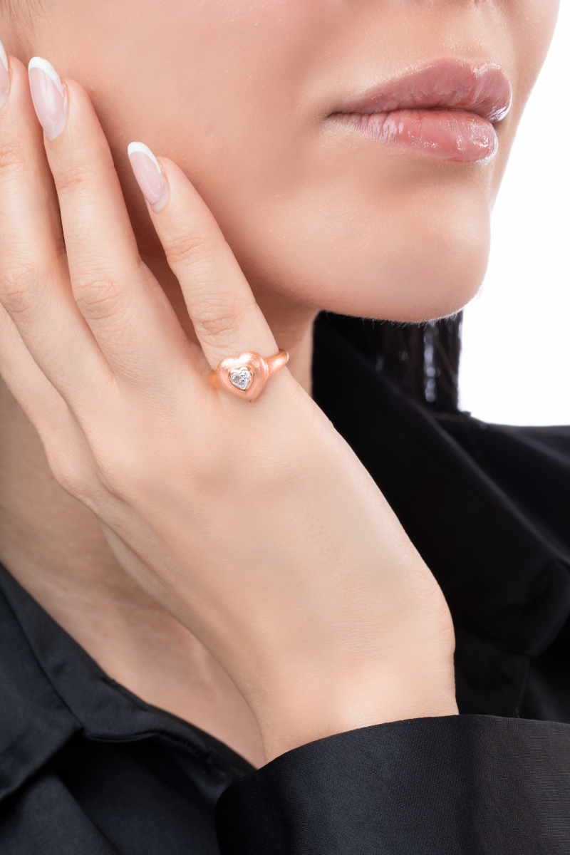 Pinky - 18K RG / Dia Ring