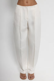 White Denim Balloon Pants