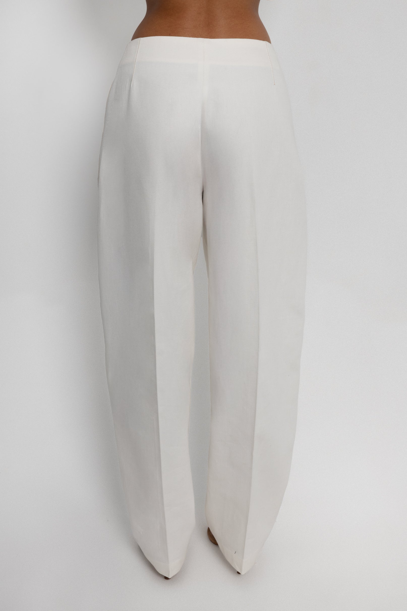 White Denim Balloon Pants