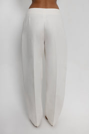 White Denim Balloon Pants