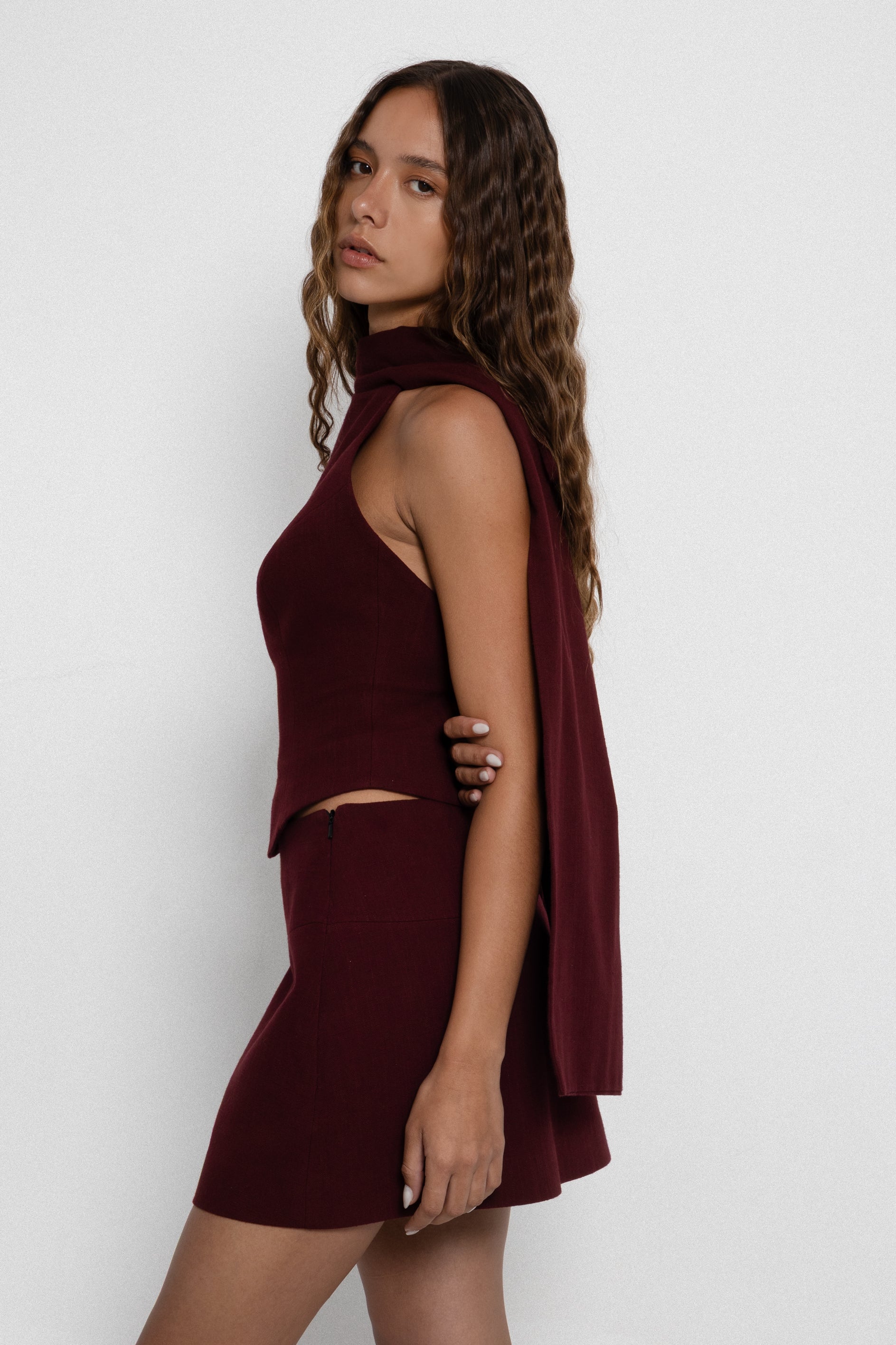Halter Burgundy Top