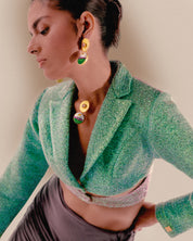 PINK Landscape Earrings