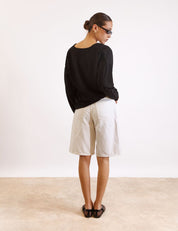 Crepe V-Neck Top