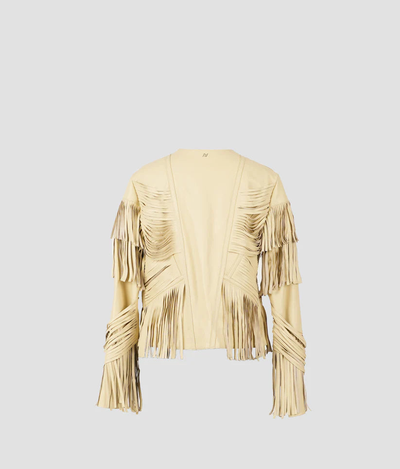 Aurora Leather Jacket Butter Yellow