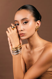 The Aura White Gold Bangle