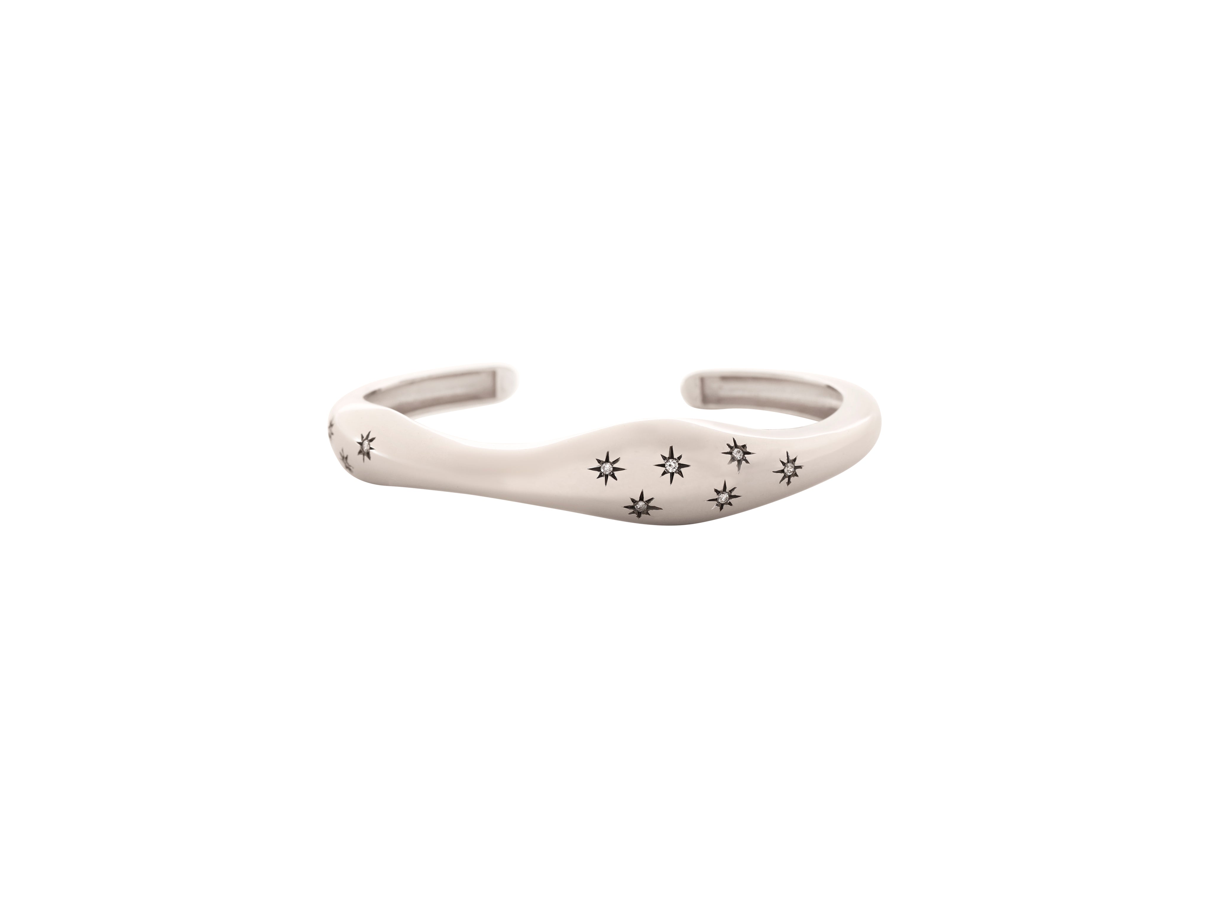 The Aura White Gold Bangle