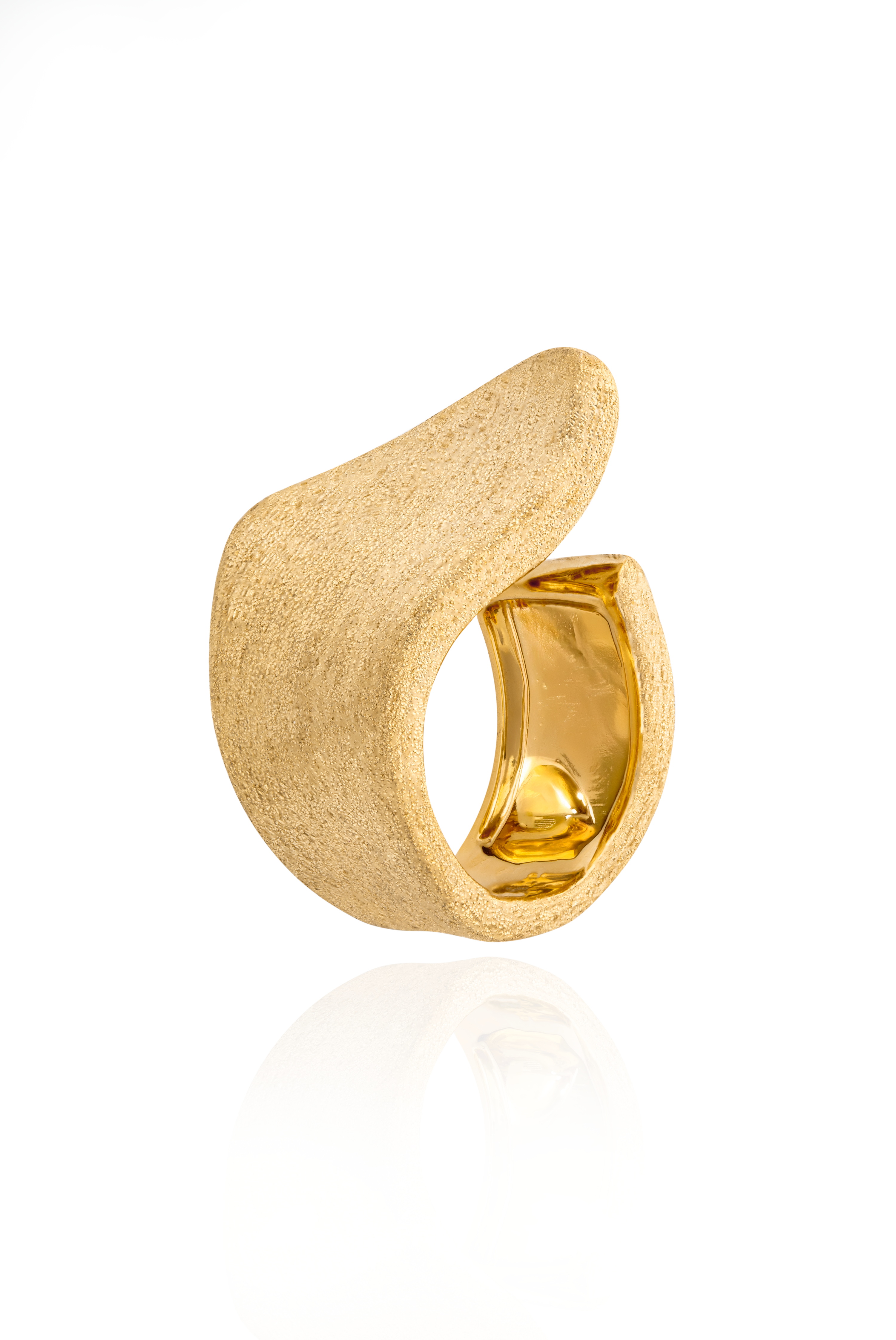 18W WG Brushed Crock Ring