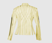 Brianna Leather Jacket Butter Yellow