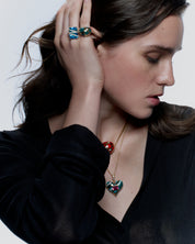 The Emerald Diamond Cage Ring