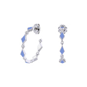Mosaic Single Hoop Earrings