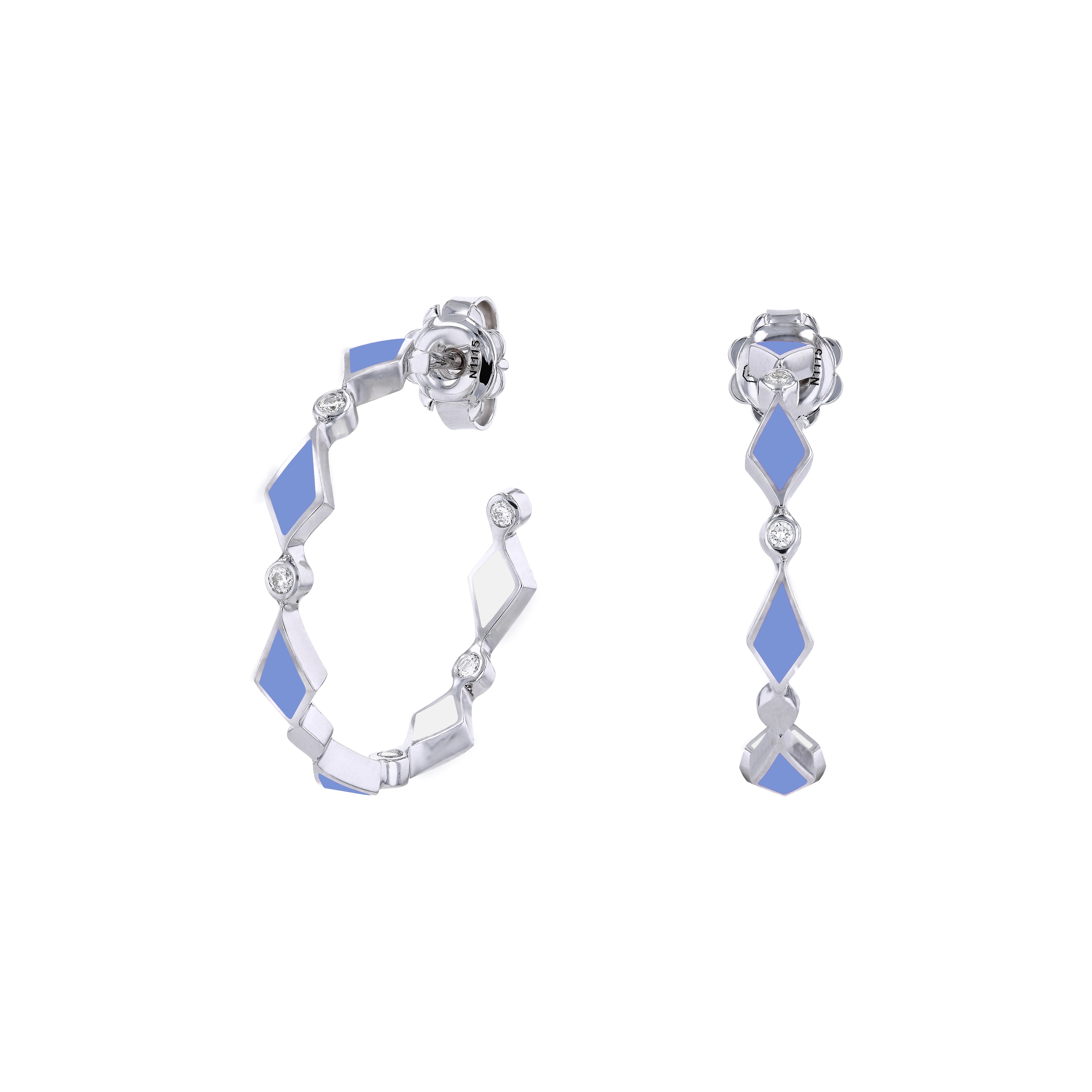 Mosaic Single Hoop Earrings