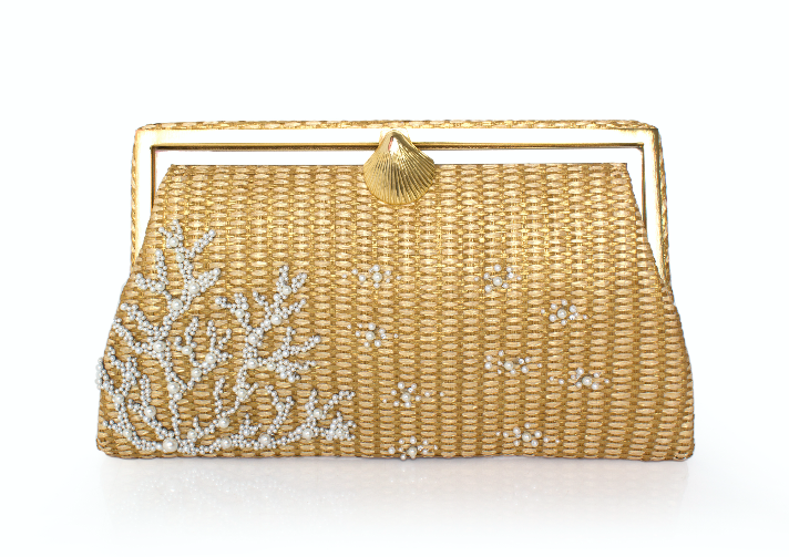 Coral Gold Straw Grace