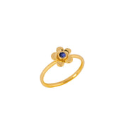 Stackable Flower Ring in Yellow Gold