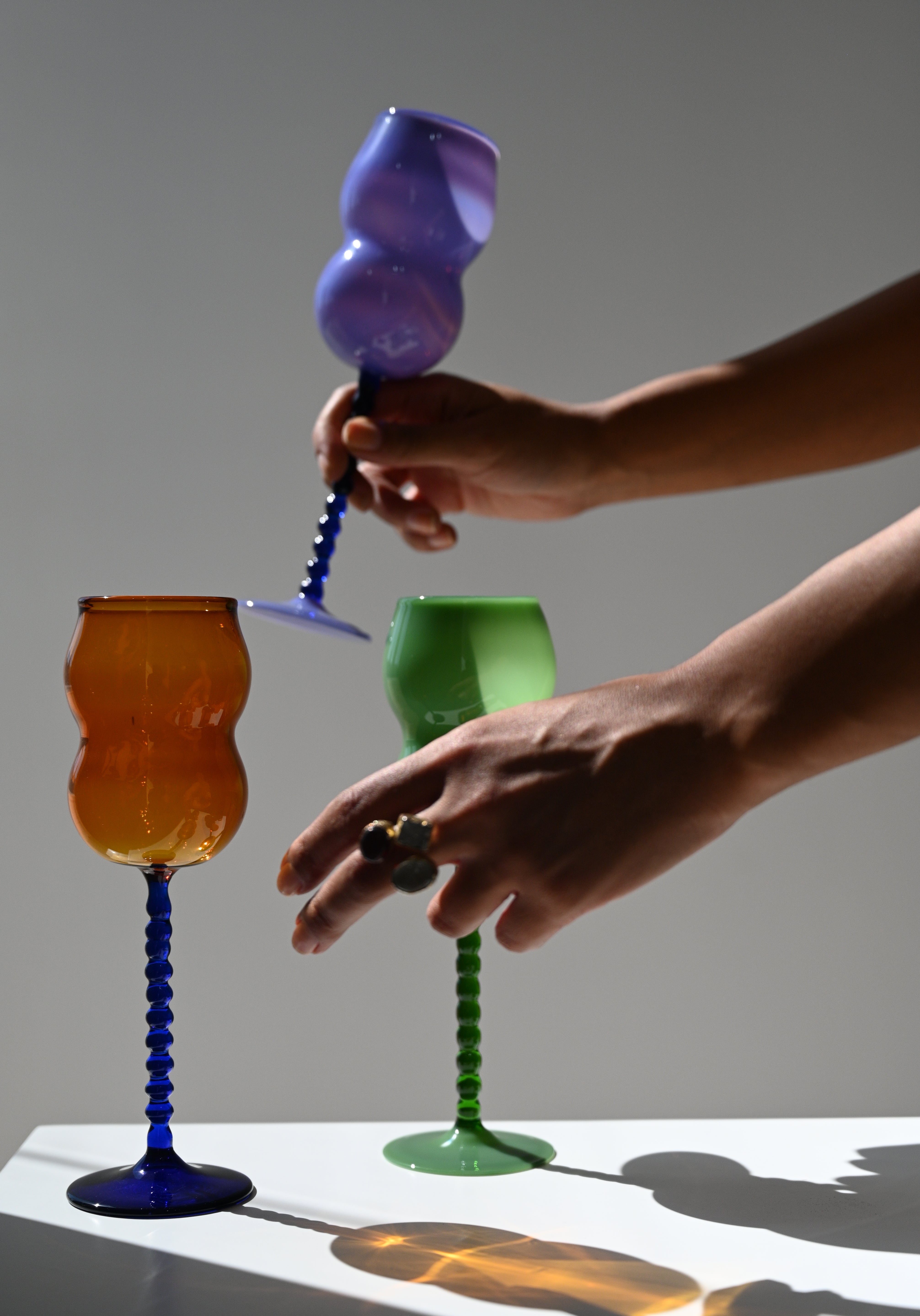 Dreamlike wine glasses Trio