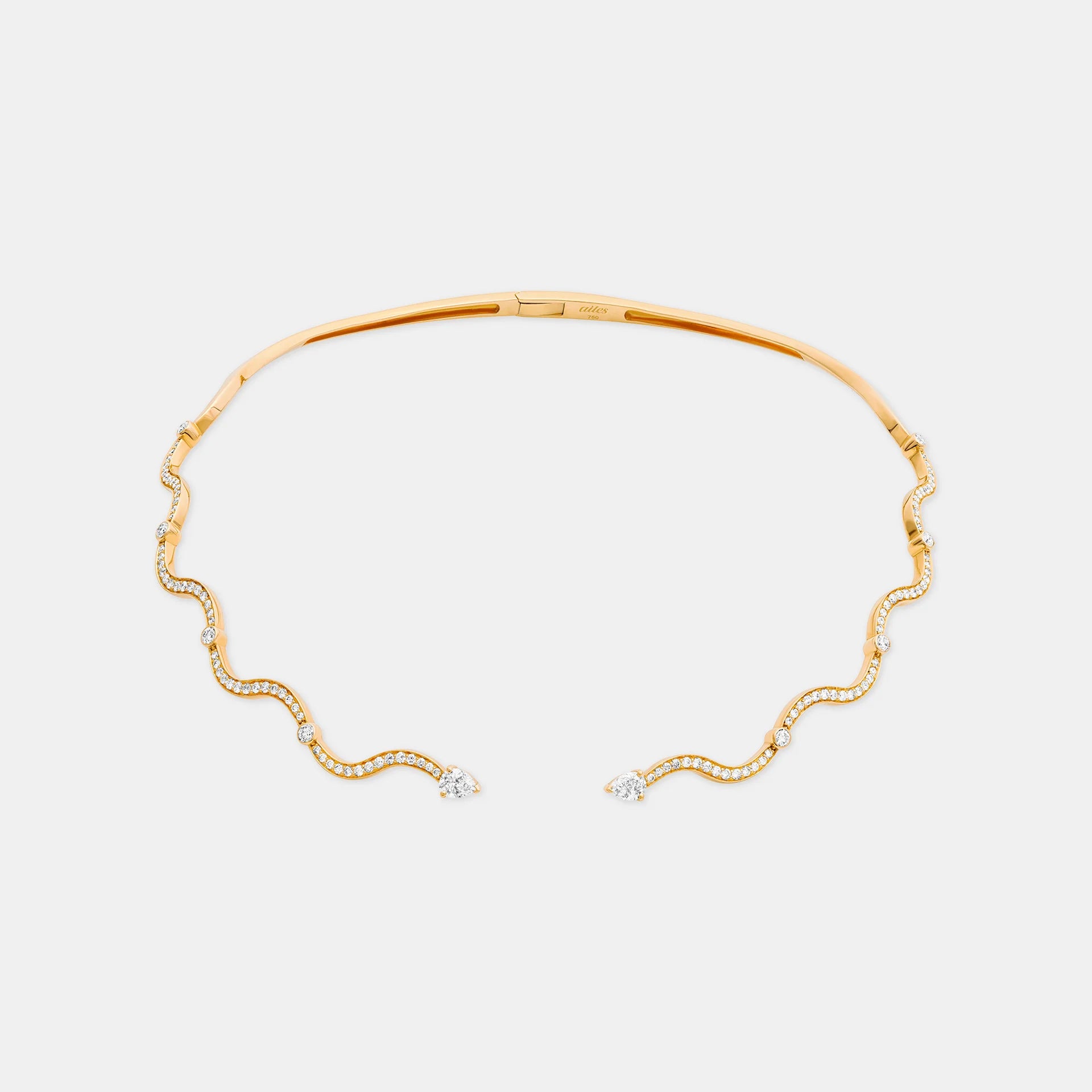 Chunky Double Diamond Wave Choker