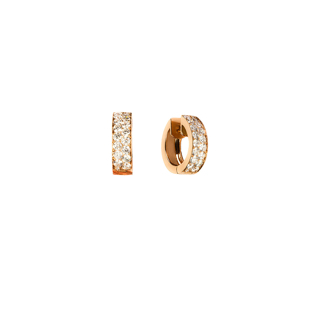 Double Row Diamond Hoops – FAME