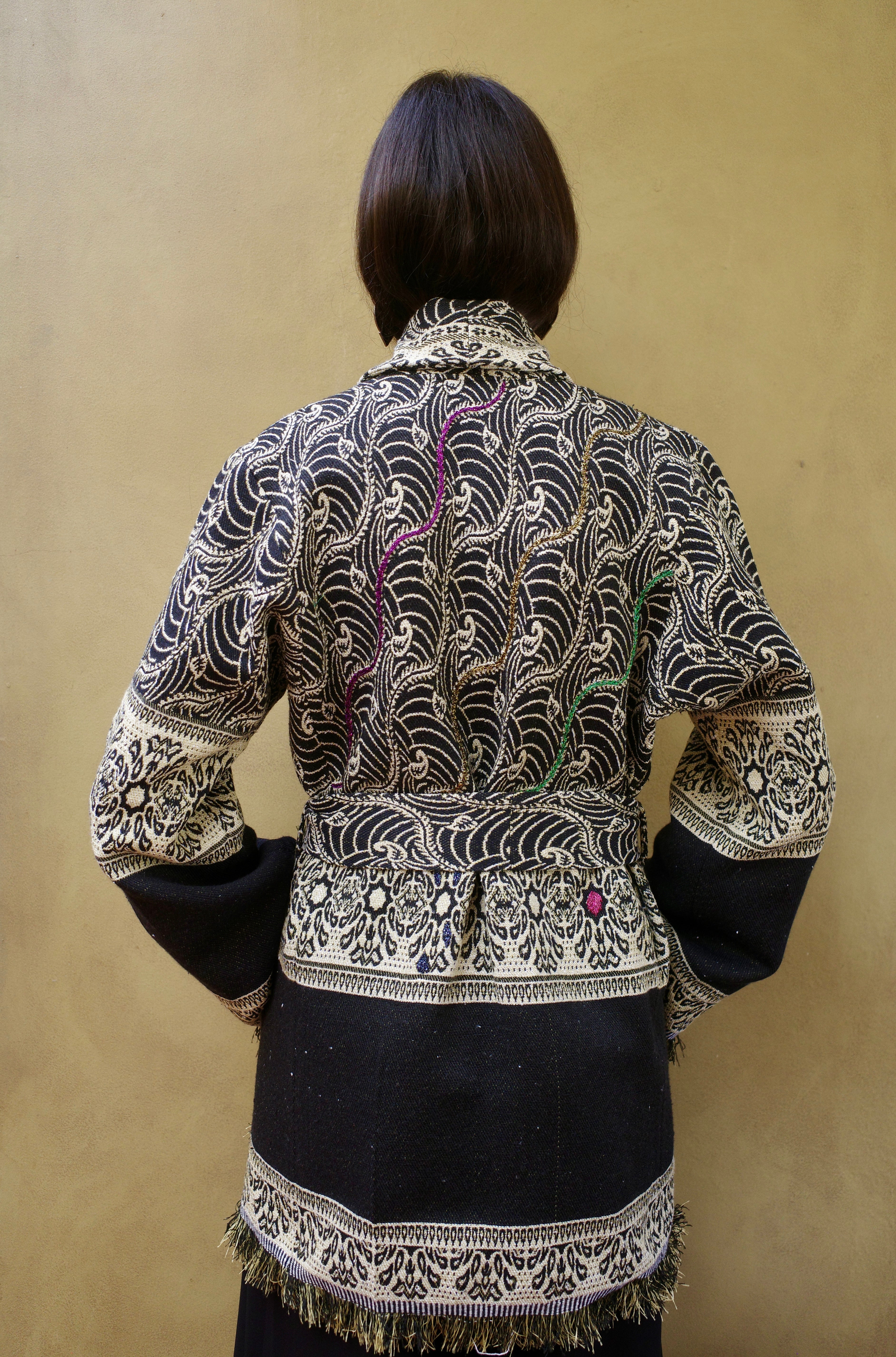 Embroidered Wrap Kaftan