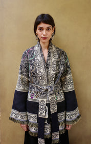 Embroidered Wrap Kaftan