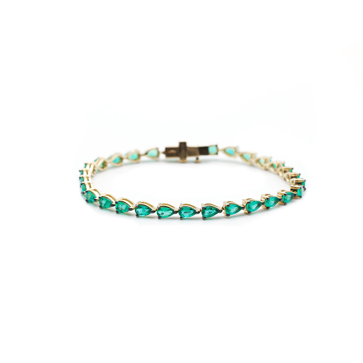 Emerald Pear Tennis Bracelet