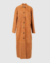 Gemma Suede Coat Beige