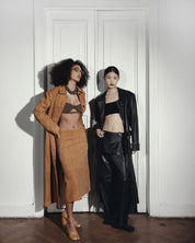 Gemma Suede Coat Beige