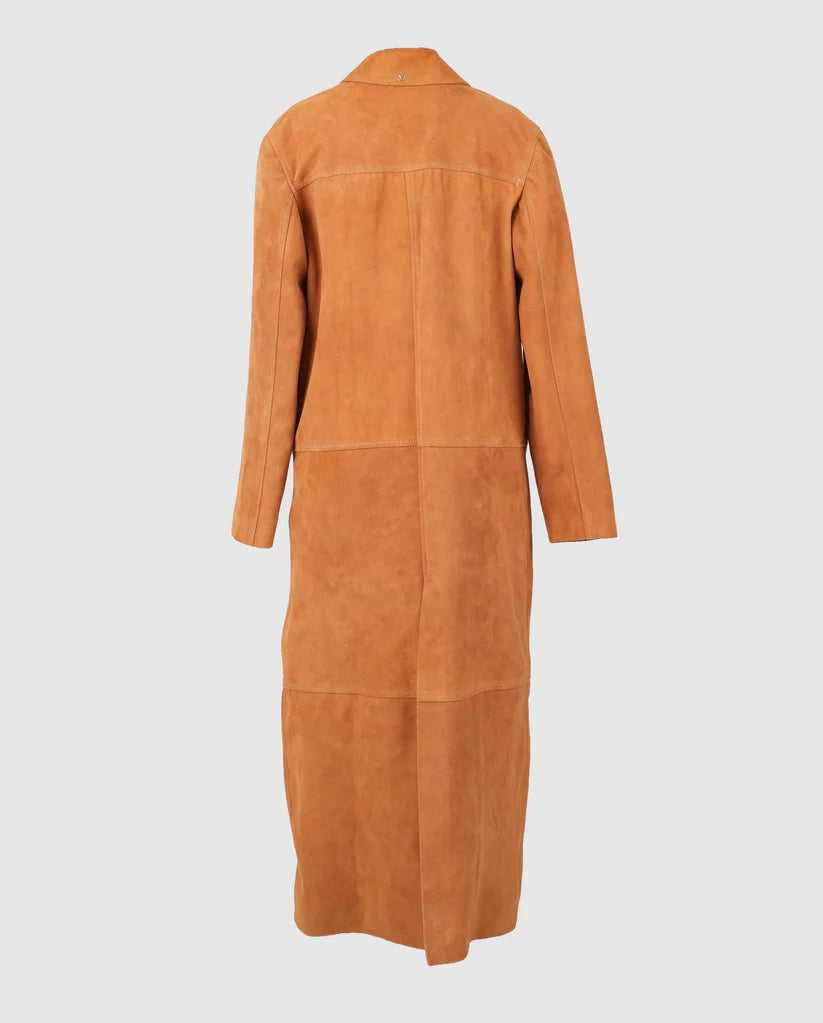 Gemma Suede Coat Beige