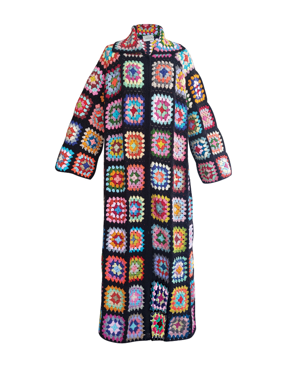 Isabella Jacket Long Black Pastel