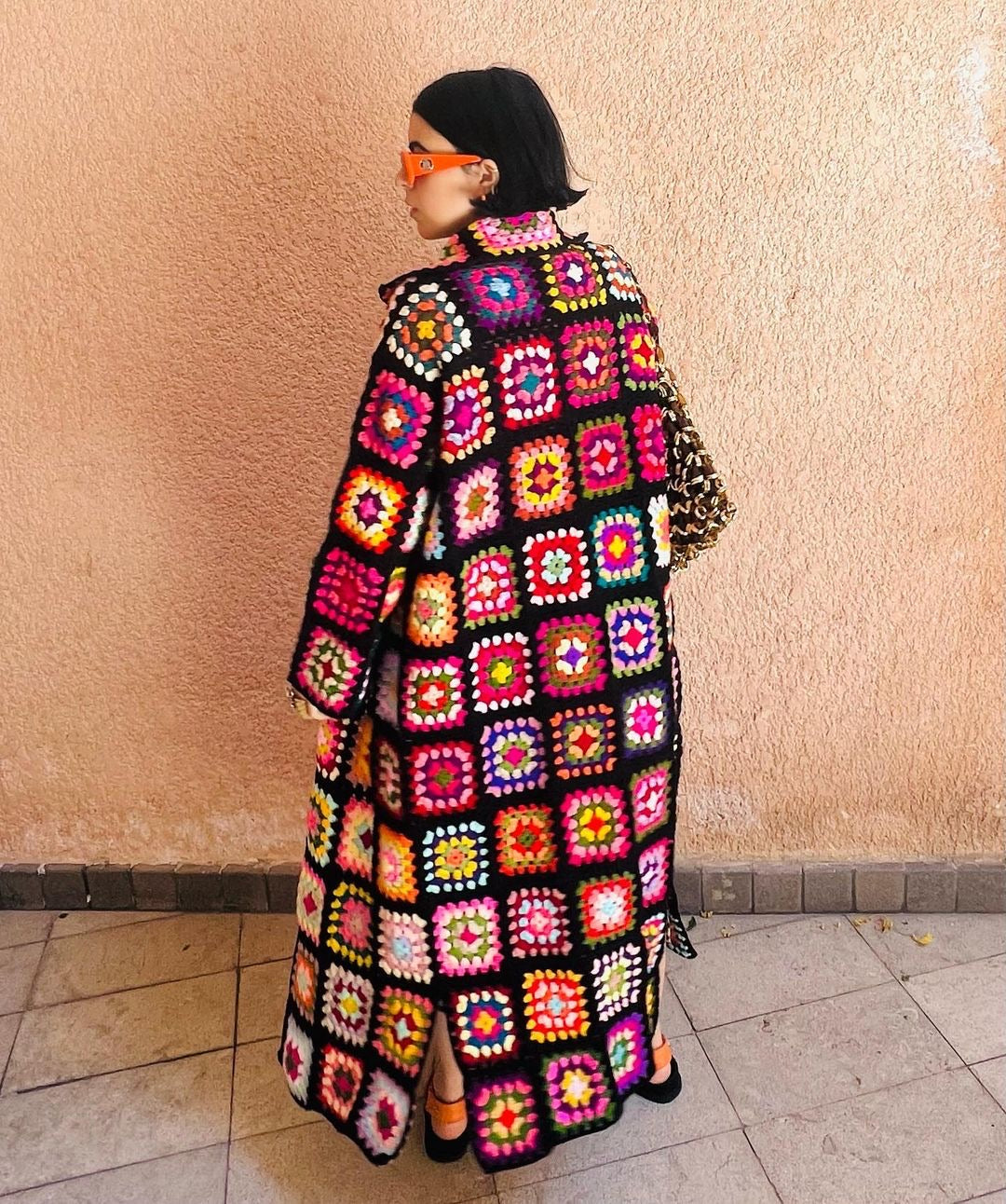 Isabella Jacket Long Black Pastel