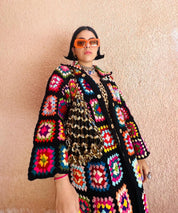 Isabella Jacket Long Black Pastel