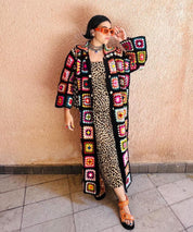 Isabella Jacket Long Black Pastel