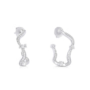 Small Wave Hoop Earrings