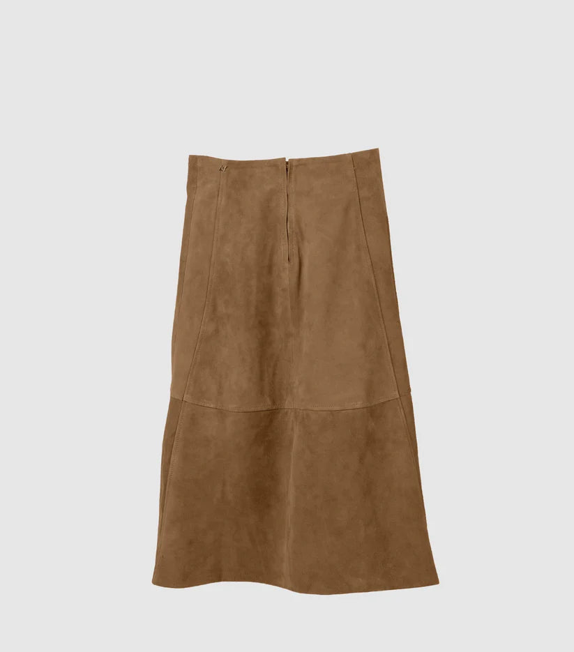 Isabelle Suede Skirt Beige