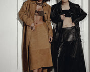 Isabelle Suede Skirt Beige