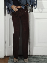 Jason Suede Pants Brown