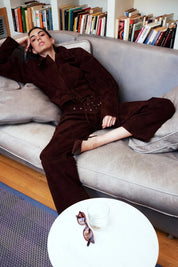 Jason Suede Pants Brown