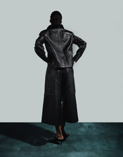 Justin Leather Pants Black