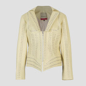 Kayla Leather Jacket Butter Yellow