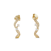 Small Wave Hoop Earrings