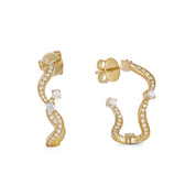 Small Wave Hoop Earrings