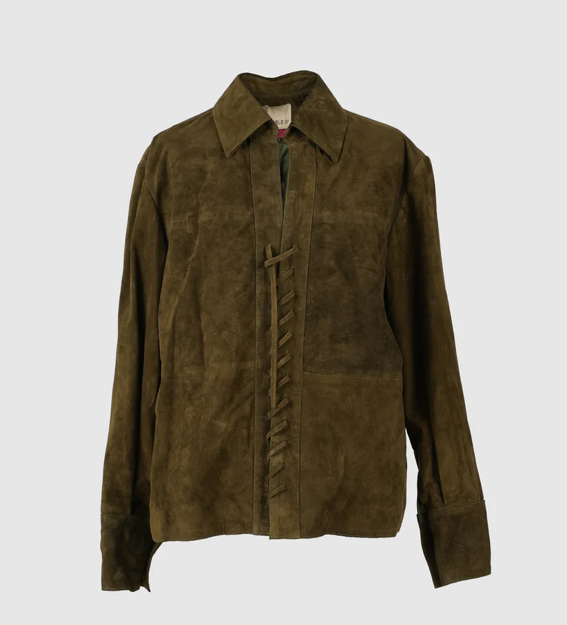 Liana Suede Shirt Olive